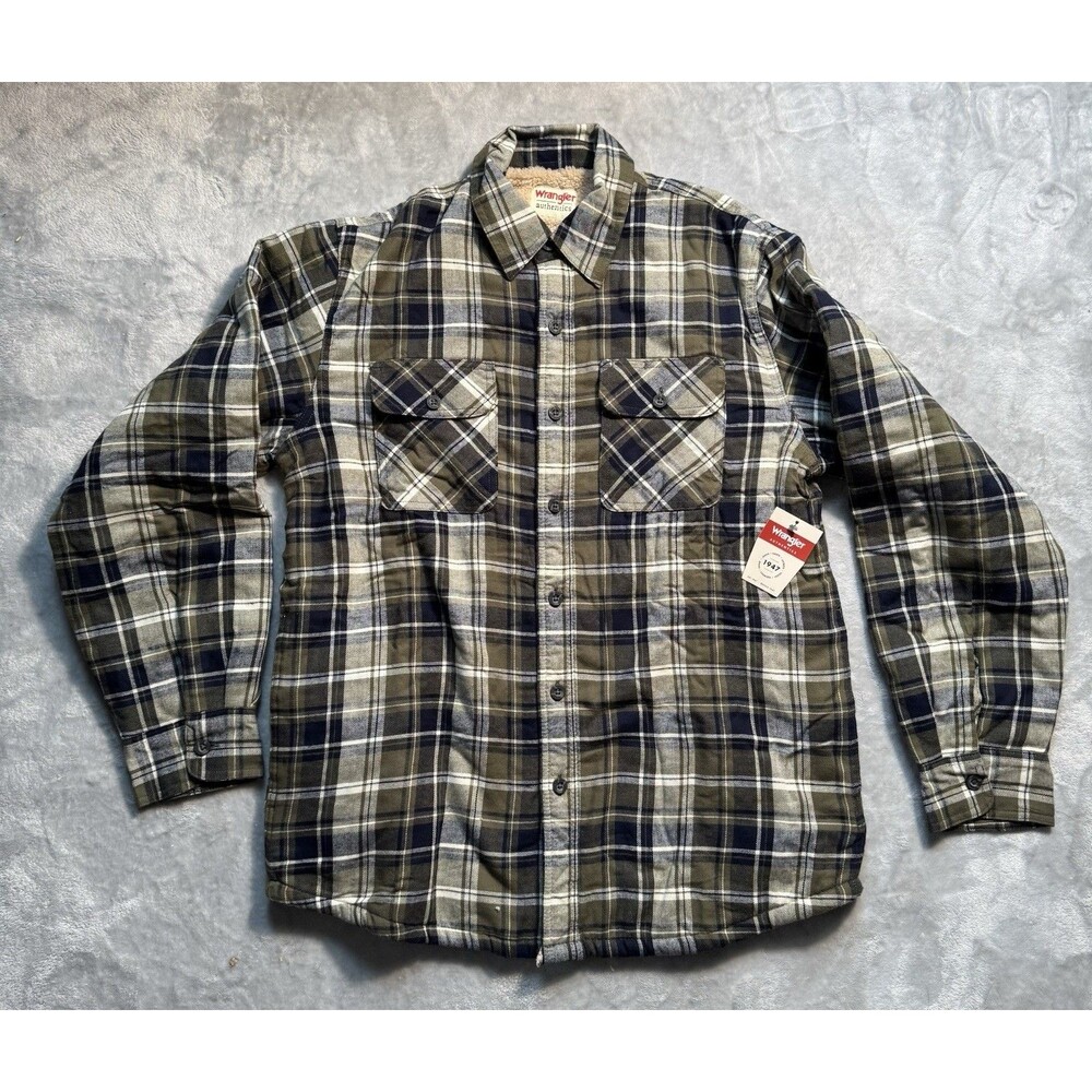 Wrangler Men's Shirt Flannel Sherpa Lined Size Medium